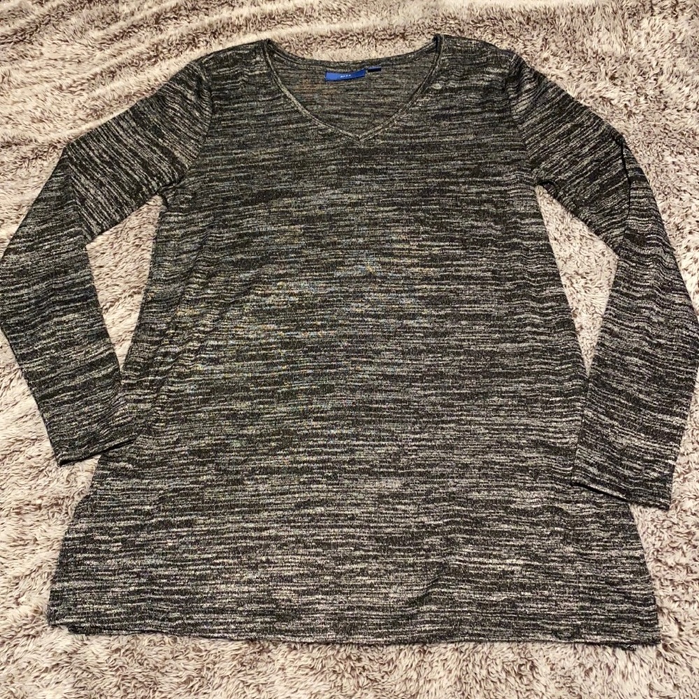 Heathered Grey long sleeve shirt with slits